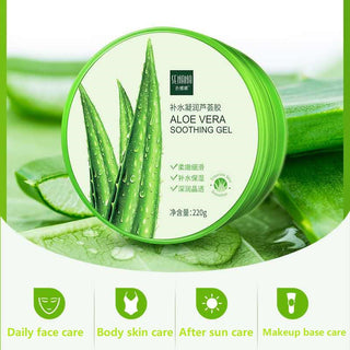 220ML Aloe Vera Gel Natural Face Creams Moisturizer Acne Treatment Cream Sun Repair Cream Whitening Skin Care Smoothing Alodia Store
