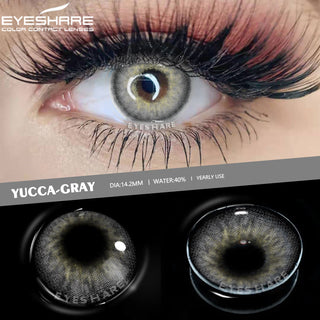 EYESHARE Eye Contacts 1pair YUCCA Series Gray Color Lenses Colored Contact Lens Beauty Eyes Cosmetic Eyecontact Contactlen Alodia Store