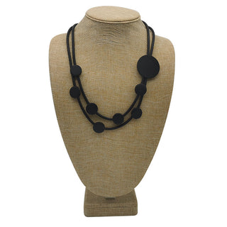 YD&YDBZ Multi Color Round Wooden Short Necklace For Women Punk Style Leather Rope Statement Necklaces Yellow Jewelry Accessories Alodia Store