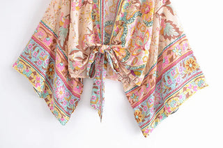Vintage Peacock Floral Print Alodia Store