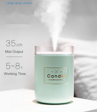 280ML Air Humidifier LED Candle Ultrasonic Cool Alodia Store