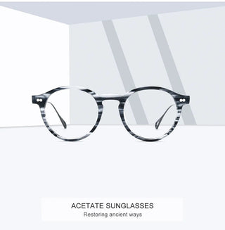 HEPIDEM Acetate Optical Eye Glasses Frame for Women Retro Vintage Round Eyeglasses Men Nerd Prescription Spectacles Eyewear 9121 Alodia Store