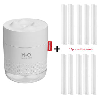 White Snow Mountain Humidifier 500ML Ultrasonic USB Aroma Air Diffuser Soothing Light Aromatherapy Humidificador Home Difusor ALODIA STORE