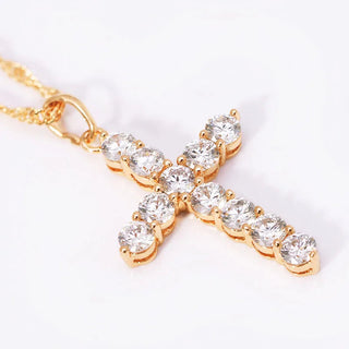 MxGxFam Full Zircon Cross Pendant Jewelry Alodia Store