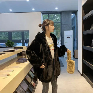 faux rabbit fur jacket Alodia Store