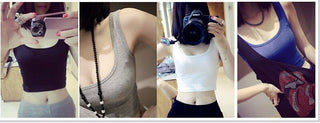 White Crop Tops Vest Tube Top 8Color alodia store