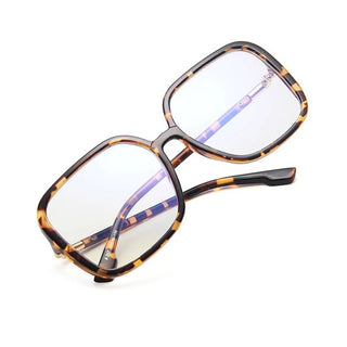 computer blue light glasses Big Square eye glass frame for women Retro vintage clear Women's transparent glasses Optical Frame Alodia Store