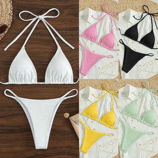 2024 Special Pit Stripe Fabric Bikini Set ALODIA STORE