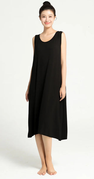 3XL-6XL  Modal Bamboo Fiber Thin Nightdress 2023 Sleeveless Nightgown Alodia Store