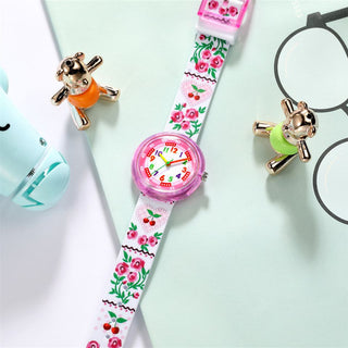 Cartoon bee flower watch children fashion casual unicorn pony kids quartz watches for student boys girls clock girl watch Alodia Store