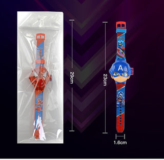 Disney Kid Cartoon Cool Ptojectio Watch Marvel Spider-Man Boy Unicorn Princess Elsa Flash Electronic Digital Student Toy Clock Alodia Store