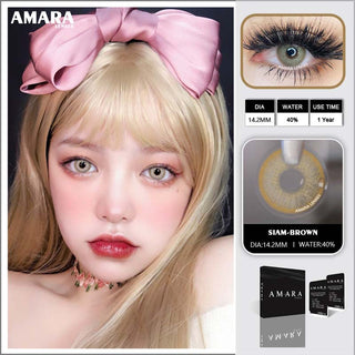 AMARA 1 Pair Color Contact Lenses for Eyes Natural Brown Lenses Beauty Fashion Monet lense Blue Lenses Green Eye Contact Alodia Store