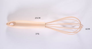 Manual Egg Beater Pp Handle Egg Blender Handheld Silicone Stainless Steel Stirring Rod Household Kitchen Baking Tools Alodia Store