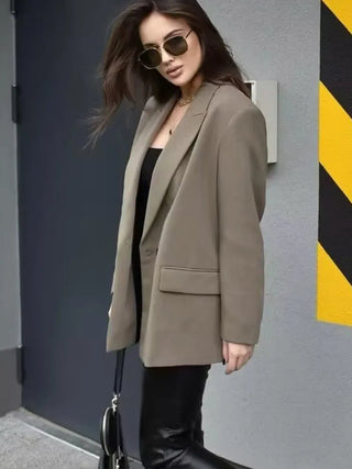 TRAF Office Blazer Women Winter Alodia Store