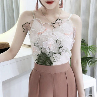 Vintage flower CropTop Patchwork Tank alodia store
