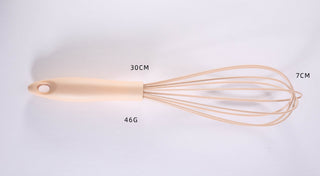 Manual Egg Beater Pp Handle Egg Blender Handheld Silicone Stainless Steel Stirring Rod Household Kitchen Baking Tools Alodia Store