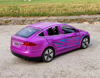 1:32 Tesla Model-X Alloy Car Diecast Sound And Light Pull Back Model Toy Vehicle Metal Car Simulation Alodia Store
