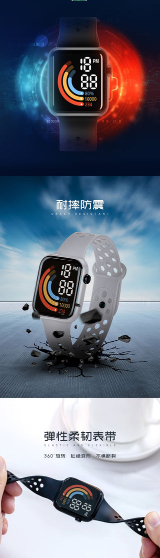 Child Watch Ultra Light LED Digital Watch for Kids Boy Girl Sports Military Silicone Wristband Electronic Clock relogio infantil Alodia Store