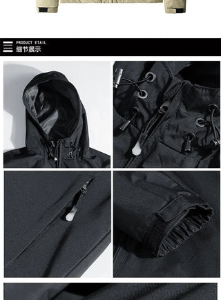 Jacket Windproof Black Blue Alodia Store