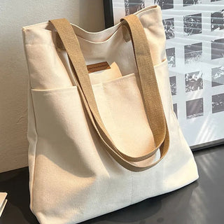 Women's Tote Bag Canvas Sewing Thread Large Capacity Alodia Store