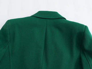 TRAF Green Women's Blazer Tailoring Double Breasted Blazer Alodia Store