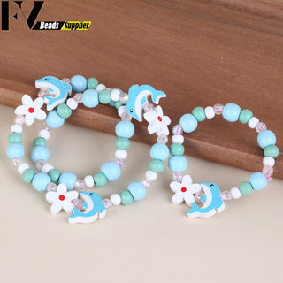 33 Style Colorful Wooden Cute Animal Flower Cartoon Children's Necklace Bracelet Girl's Child Jewelry Kids Toys Birthday Gifts Alodia Store