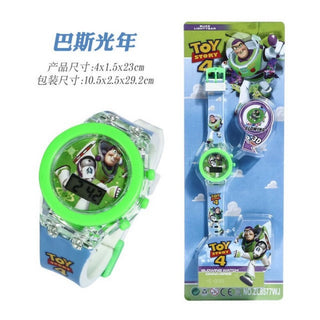 Disney Kid Cartoon Glowing Watch Marvel Spider-Man Boy Unicorn Princess Elsa Flash Electronic Digital Student Toy Clock Relogio Alodia Store