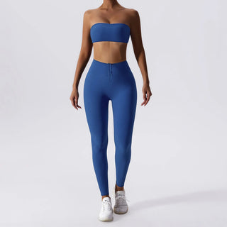 Yoga Set 2 Piece High Waist Leggings Sports Bra Women's Tracksuit Gym Workout Push Up Running Clothes Sportswear Fitness Suit Alodia Store