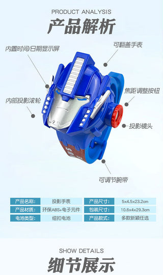 Disney Kid Cartoon Cool Ptojectio Watch Marvel Spider-Man Boy Unicorn Princess Elsa Flash Electronic Digital Student Toy Clock Alodia Store