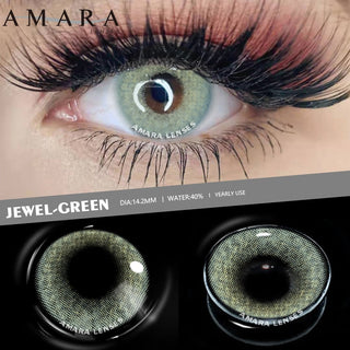AMARA 1 Pair Colored Contact Lenses Natural Look Brown Eye Lenses Gray Contact Blue Lenses Fast Delivery Green Eye Alodia Store
