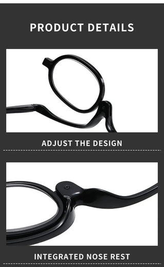 Women Magnifying Glasses Makeup Reading Glass Folding Eye Make Up Reading Glass PC Frame +1.0~+4.0 Resin Lens gafas de sol Alodia Store