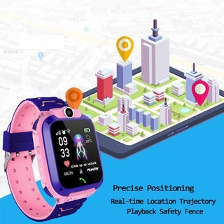 Kids Smart Watch 2023 New SOS Smartwatch For Children Sim Card LBS Location Photo Waterproof Gift For Boys and Girls IOS Android Alodia Store