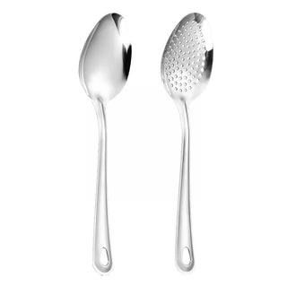Stainless Steel Strainer Spoon Kitchen Colander Spoon Spoon Filter Strainer Food ScoopPerforated Skimmer Colander M0E8 Alodia Store
