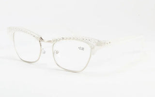 Diamond Ladies Elegant Cat Eye Reading Glasses Resin Lenses Women Crystal Rhinestone Decoration Presbyopic Eyewear for Elder Alodia Store
