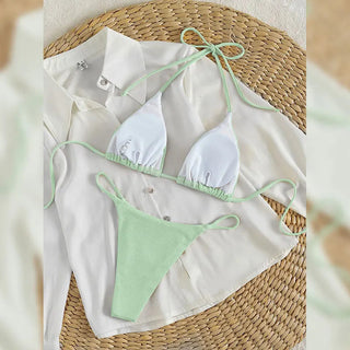 2024 Special Pit Stripe Fabric Bikini Set ALODIA STORE