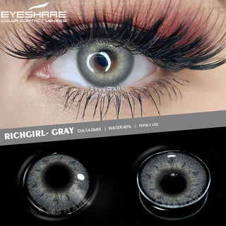 EYESHARE Eye Contacts 1pair YUCCA Series Gray Color Lenses Colored Contact Lens Beauty Eyes Cosmetic Eyecontact Contactlen Alodia Store