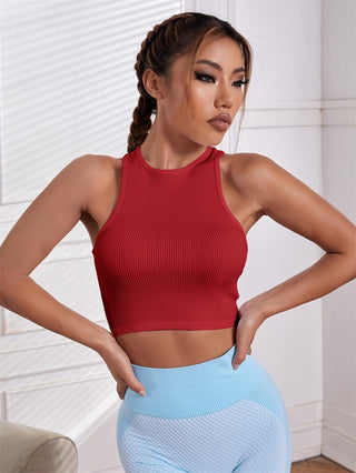 Ribbed Tank Top Women 2023 Summer Casual Fitness alodia store