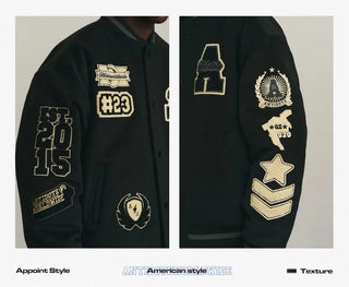 2024 New American hip-hop letter bomber embroidered Y2K coat Alodia Store