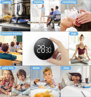 Chronometer Magnetic Kitchen Timer Smart Gadgets Alarm Clock Cooking Timer Digital Timer Countup  Lcd Timer Alarm Reminder Alodia Store