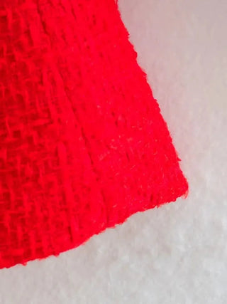 Fashion Women Beige Tweed Blazer Jacket For Office Lady Alodia Store