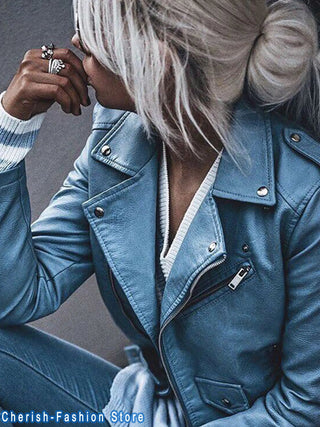 PU jacket Leather Alodia Store