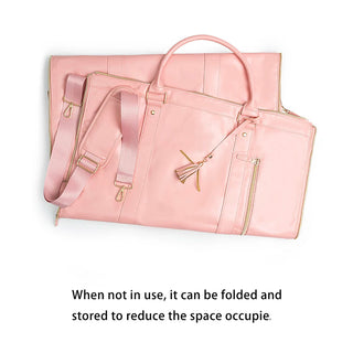 2024 Fashion Large PU Folding Suit Storage Bag Women High Capacity Luggage Alodia Store