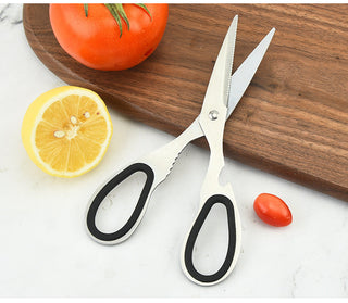 Stainless Steel Kitchen Scissors Multi Functional Household Food Scissors Fruit and Walnut Scissors Can Open The Bottle Cap Alodia Store