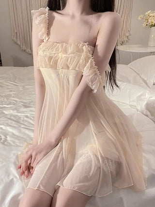Nightgown Sleepwear Lingerie Dress Spaghetti Strap Alodia Store