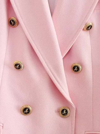 TRAF Green Women's Blazer Tailoring Double Breasted Blazer Alodia Store