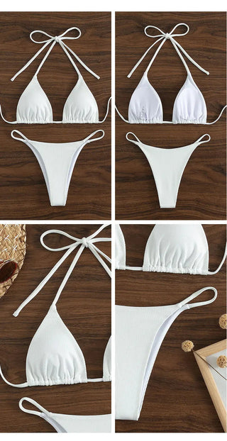 2024 Special Pit Stripe Fabric Bikini Set ALODIA STORE