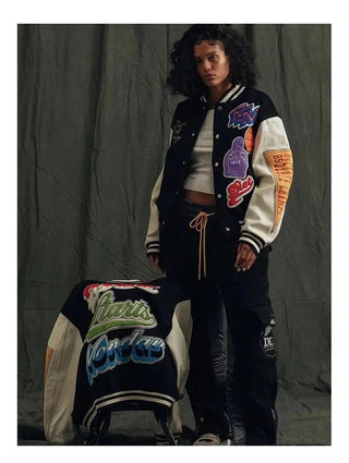 printed vibe style high quality men's and women's loose baseball uniforms couple Alodia Store