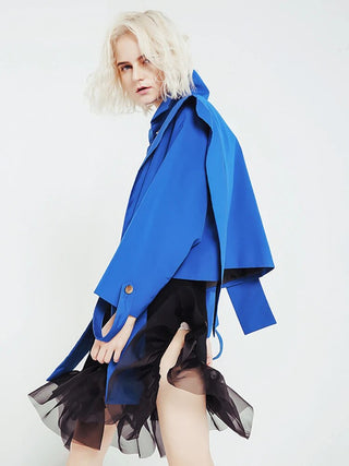DEAT 2023 Autumn Women's Coat New Fashion Turn-down Collar Solid Alodia Store