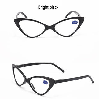 Women Cat Eye Reading Glasses Anti Blue Light Magnifying Computer Glasses Clear Lens Black Leopard Frame Plus Reading Glasses Alodia Store