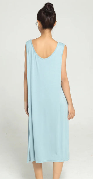 3XL-6XL  Modal Bamboo Fiber Thin Nightdress 2023 Sleeveless Nightgown Alodia Store